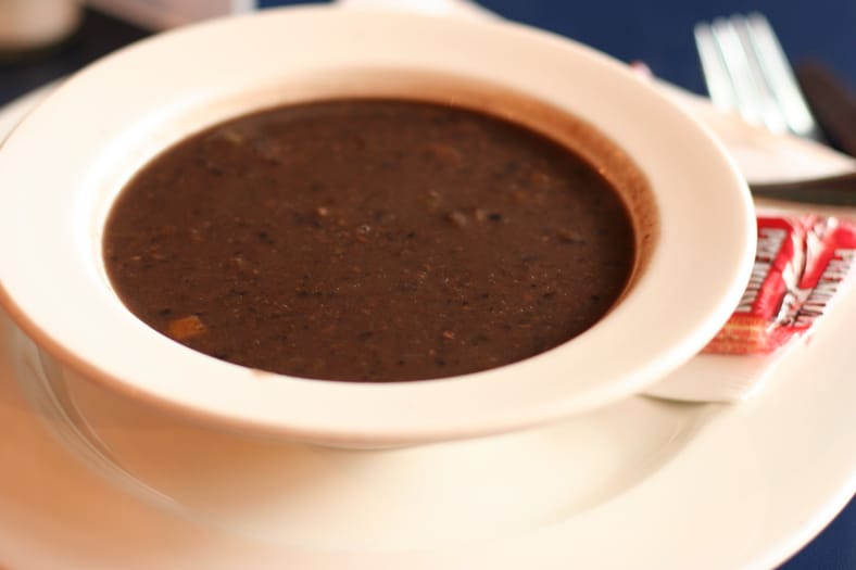 bowl of black bean soup