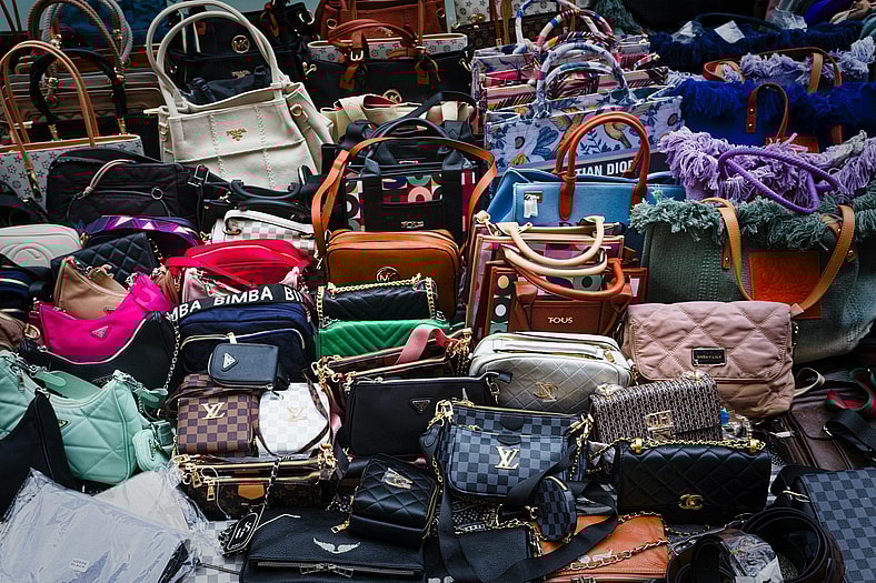 purses and handbags / most counterfeited products