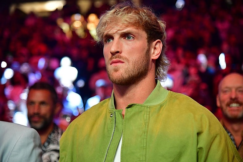 Social media personality Logan Paul attends the boxing match between Jake Paul and Julio Cesar Chavez Jr. 