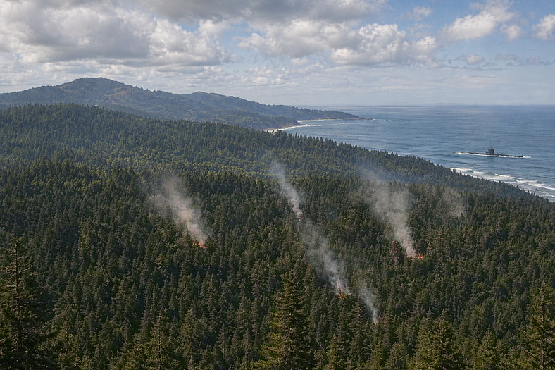 Artist impression: Submarine off the coast. 