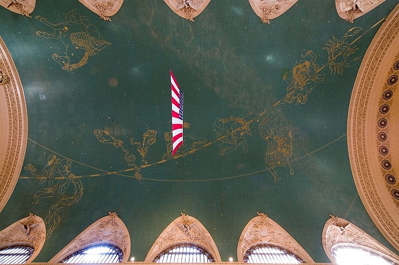 The ceiling of the Grand Central Terminal in New York City