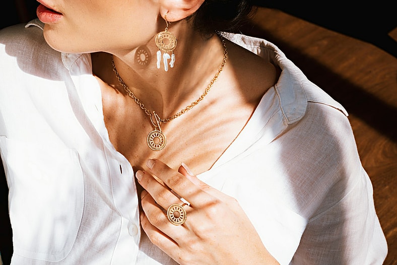 woman wearing jewelry