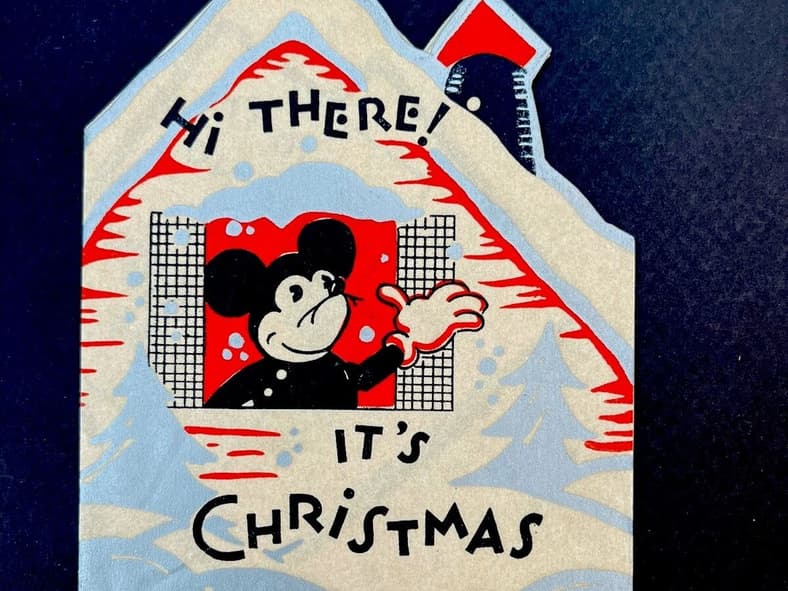 1930s Mickey Mouse Christmas Card eBay