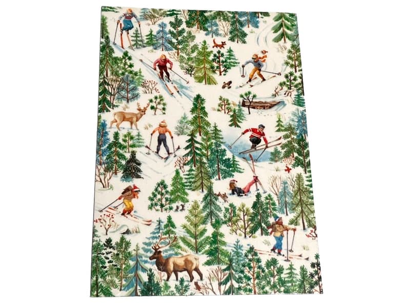 Vintage Ski Hallmark Christmas Card eBay