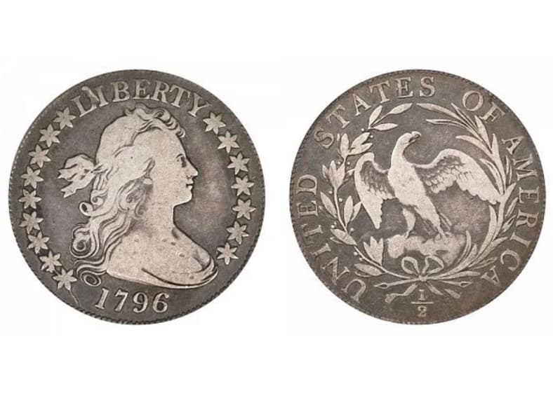 1796 Draped Bust 16 Stars USA Coin Book