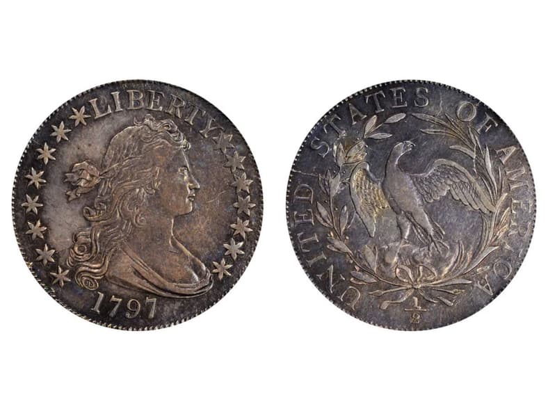 1797 Draped Bust Half Dollars USA Coin Book