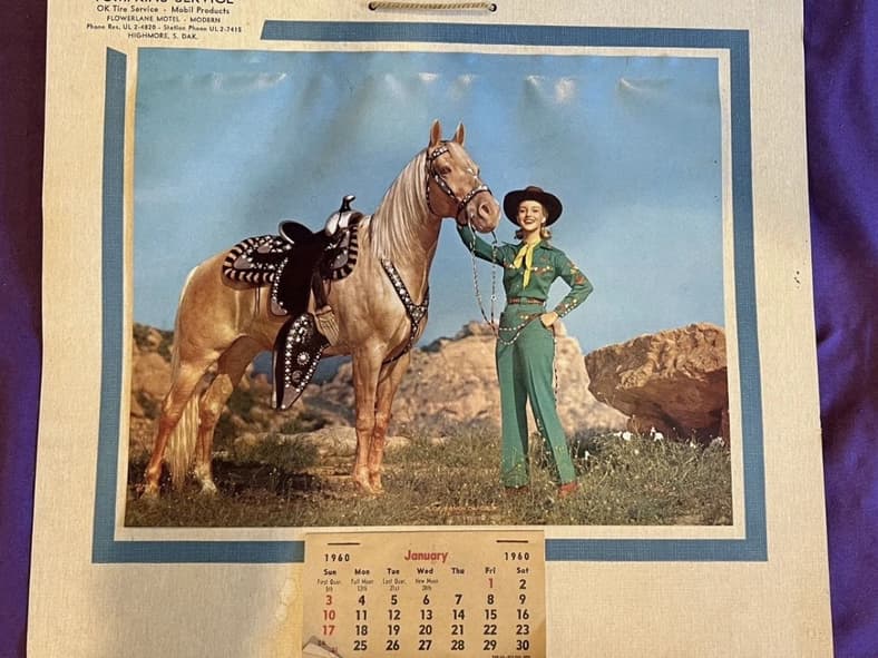 Cowgirl PinUp Calendar eBay