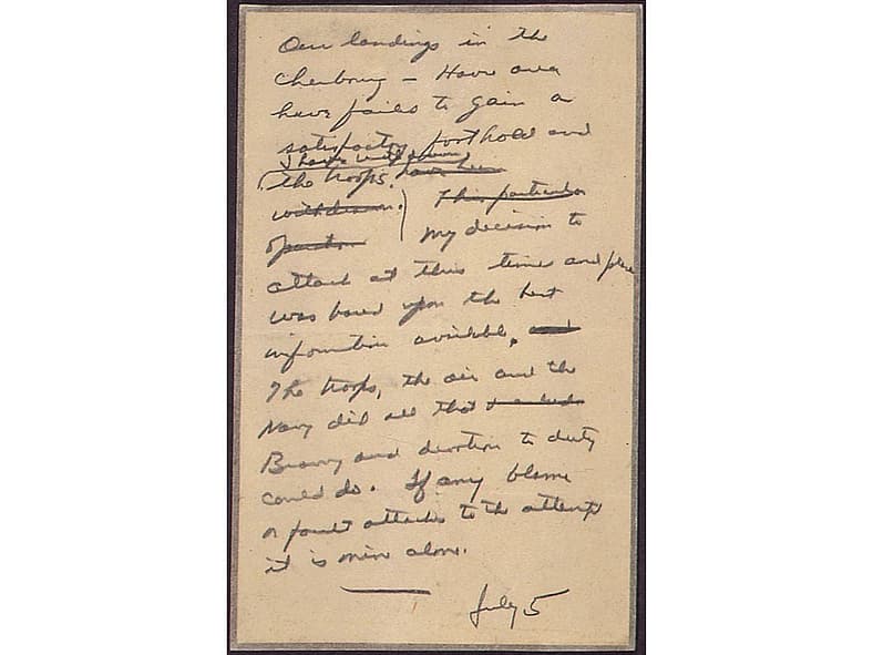 D-Day Message National Archives