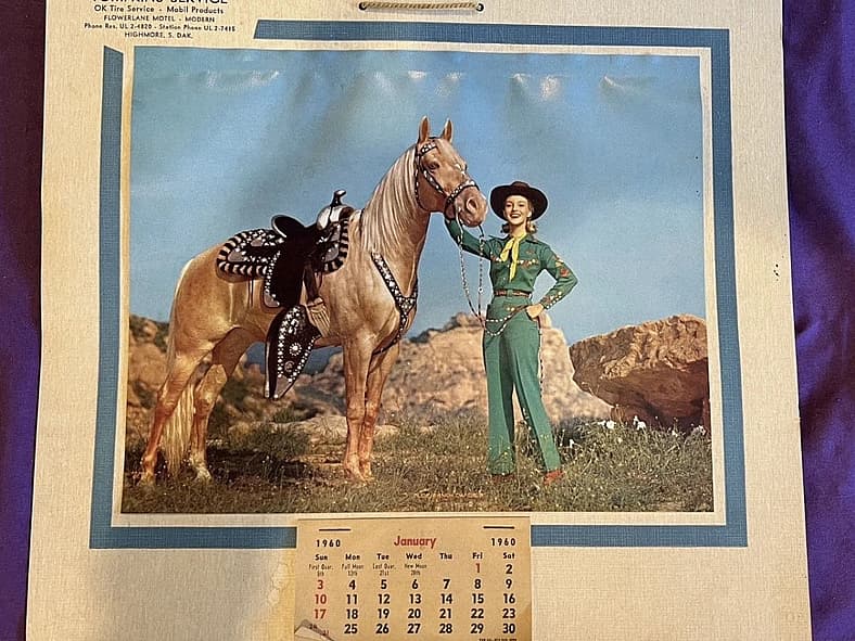Cowgirl PinUp Calendar eBay