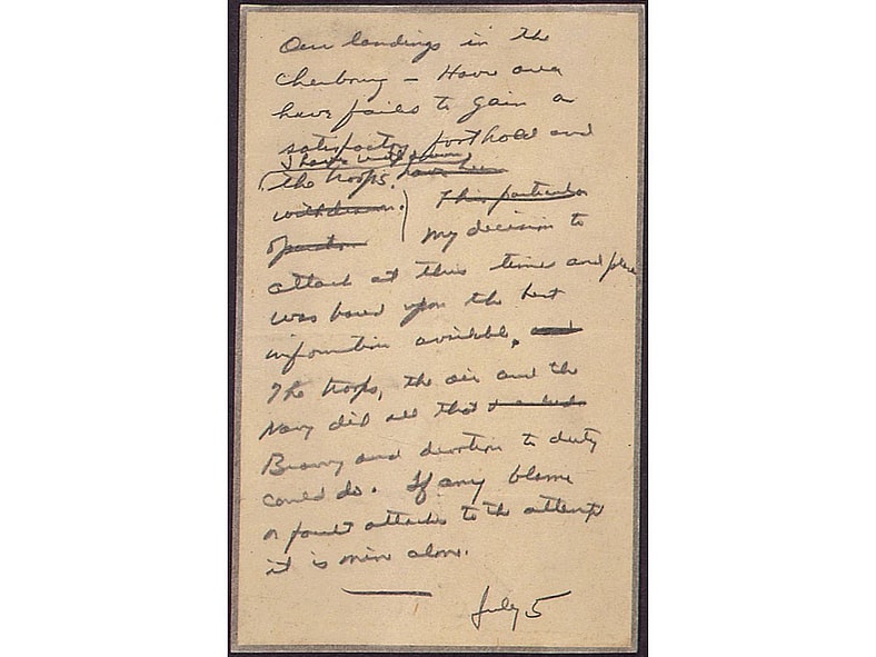 D-Day Message National Archives