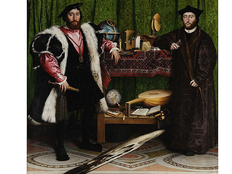 The Ambassadors by Hans Holbein the Younger Wiki Commons