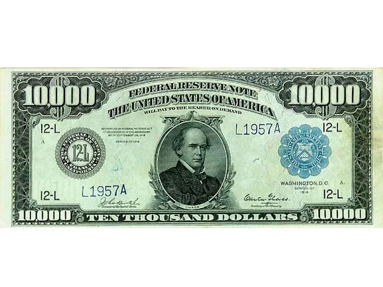 10000 Bill Public Domain