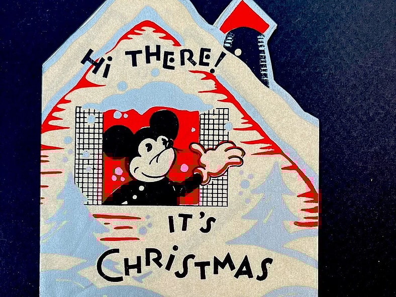 1930s Mickey Mouse Christmas Card eBay