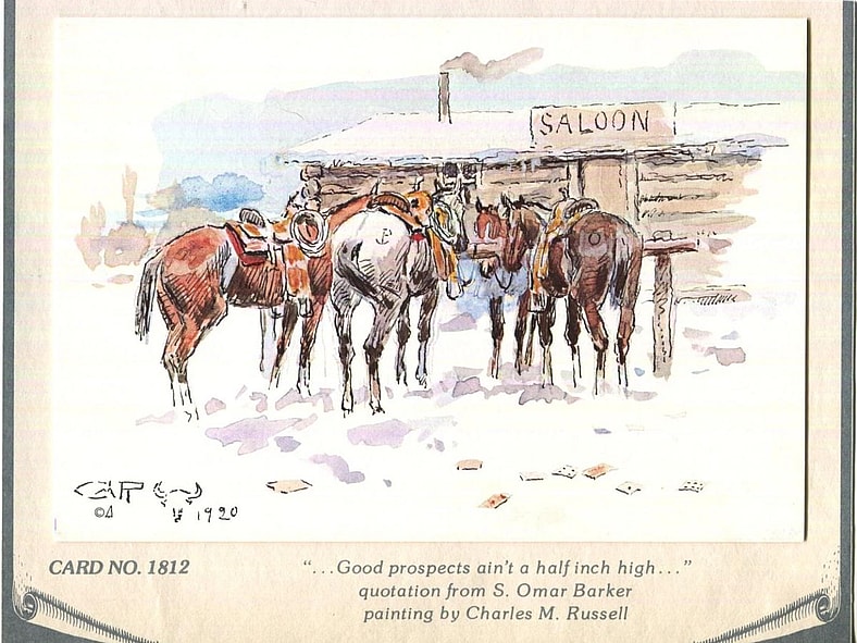 Charles M. Russell 1976 Old West Greeting Card eBay