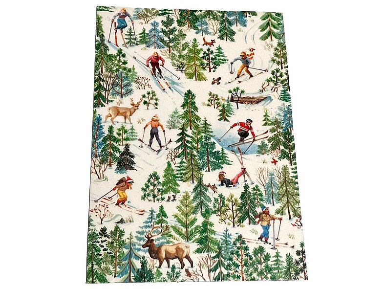 Vintage Ski Hallmark Christmas Card eBay