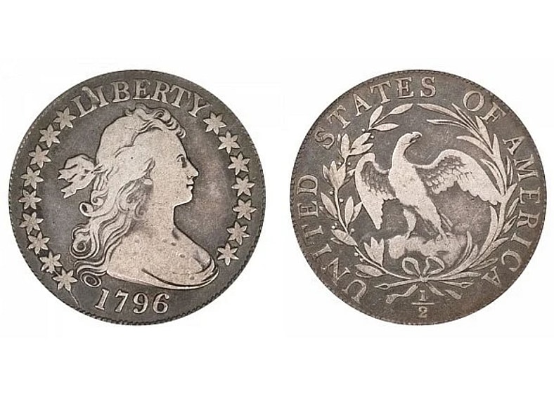 1796 Draped Bust 16 Stars USA Coin Book