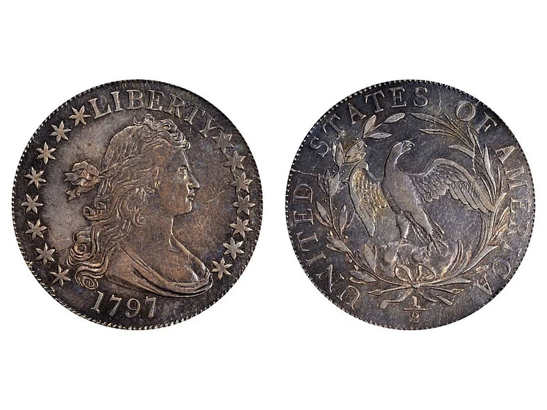 1797 Draped Bust Half Dollars USA Coin Book