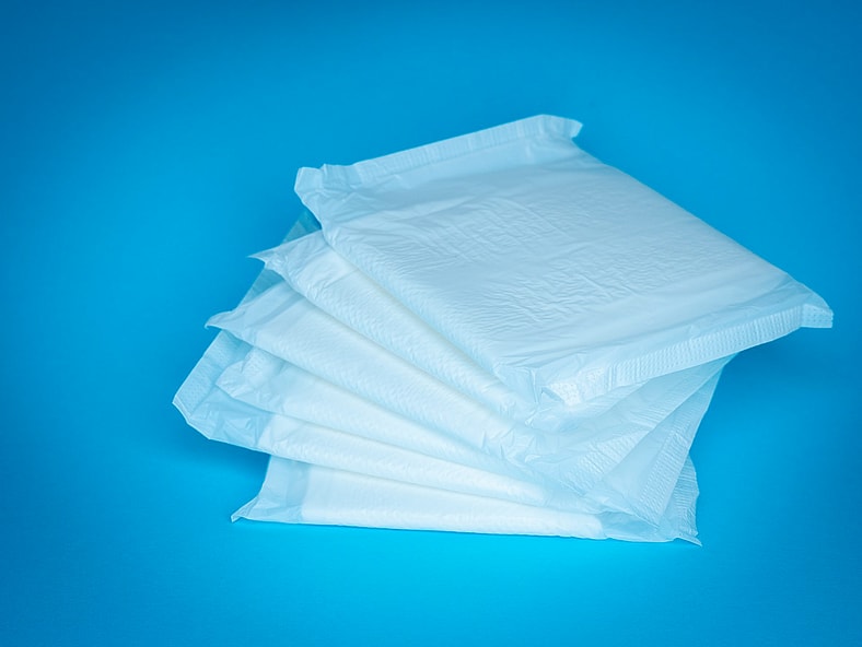 pile of sanitary pads