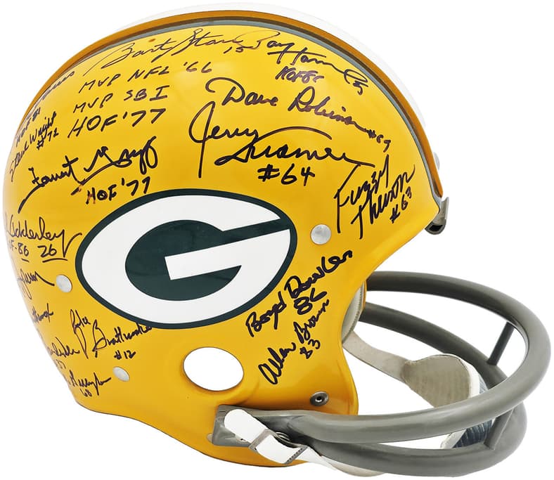 1966 Super Bowl I Green Bay Packers Auto Team Helmet