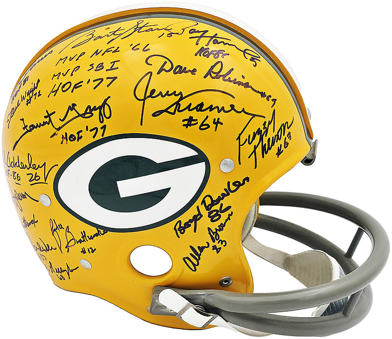 1966 Super Bowl I Green Bay Packers Auto Team Helmet