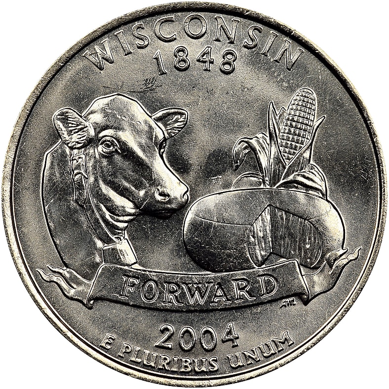 2004 D Wisconsin Extra Leaf Low/High Quarter