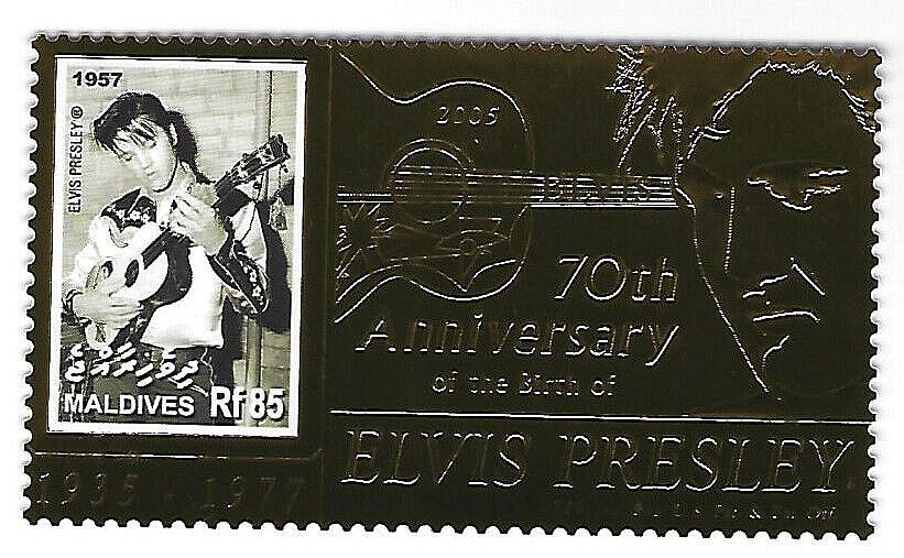 Elvis stamps worth a lot: 1993 Elvis Presley stamp sheet