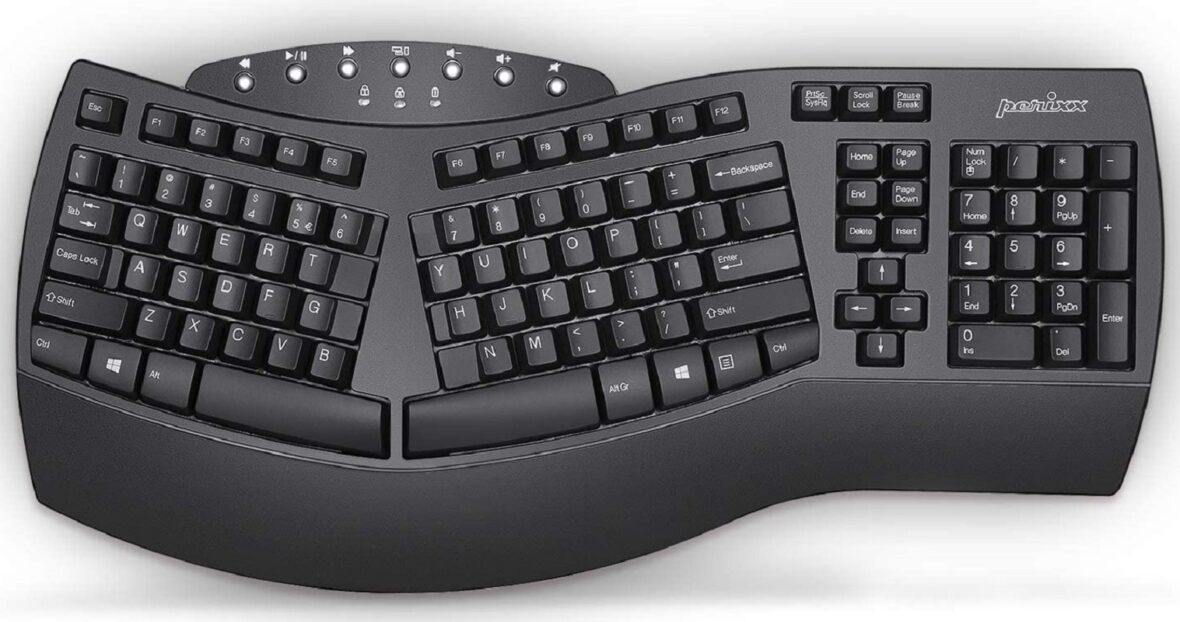 Best ergonomic keyboards: Perixx Periboard-612