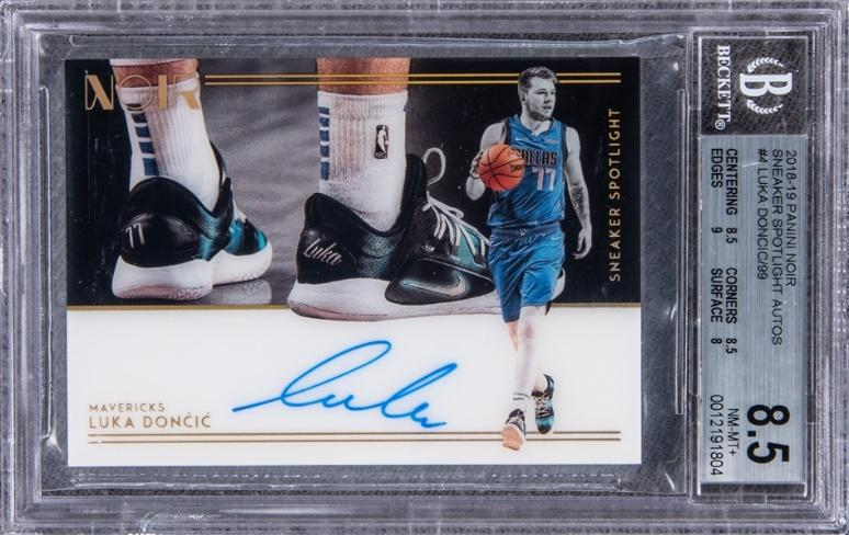 Most Valuable Luka Doncic rookie cards: Panini Noir Sneaker spotlight
