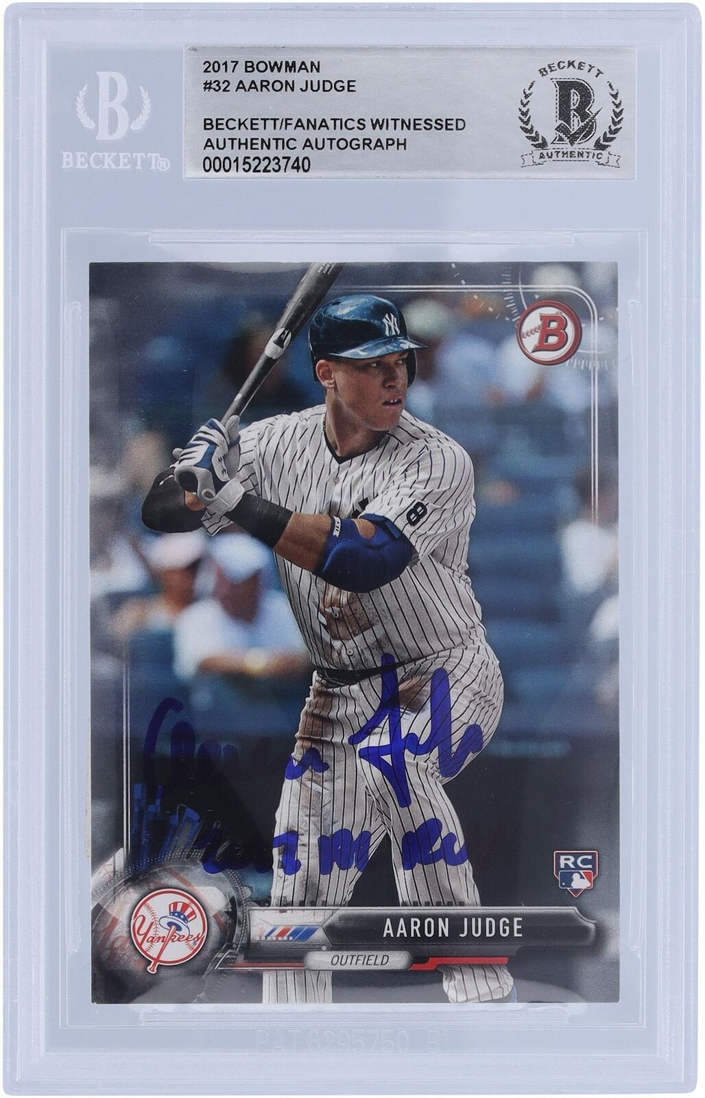 Most valuable Aaron Judge rookie cards: 2017 Bowman Draft Aaron Judge Rookie Card #BD-40