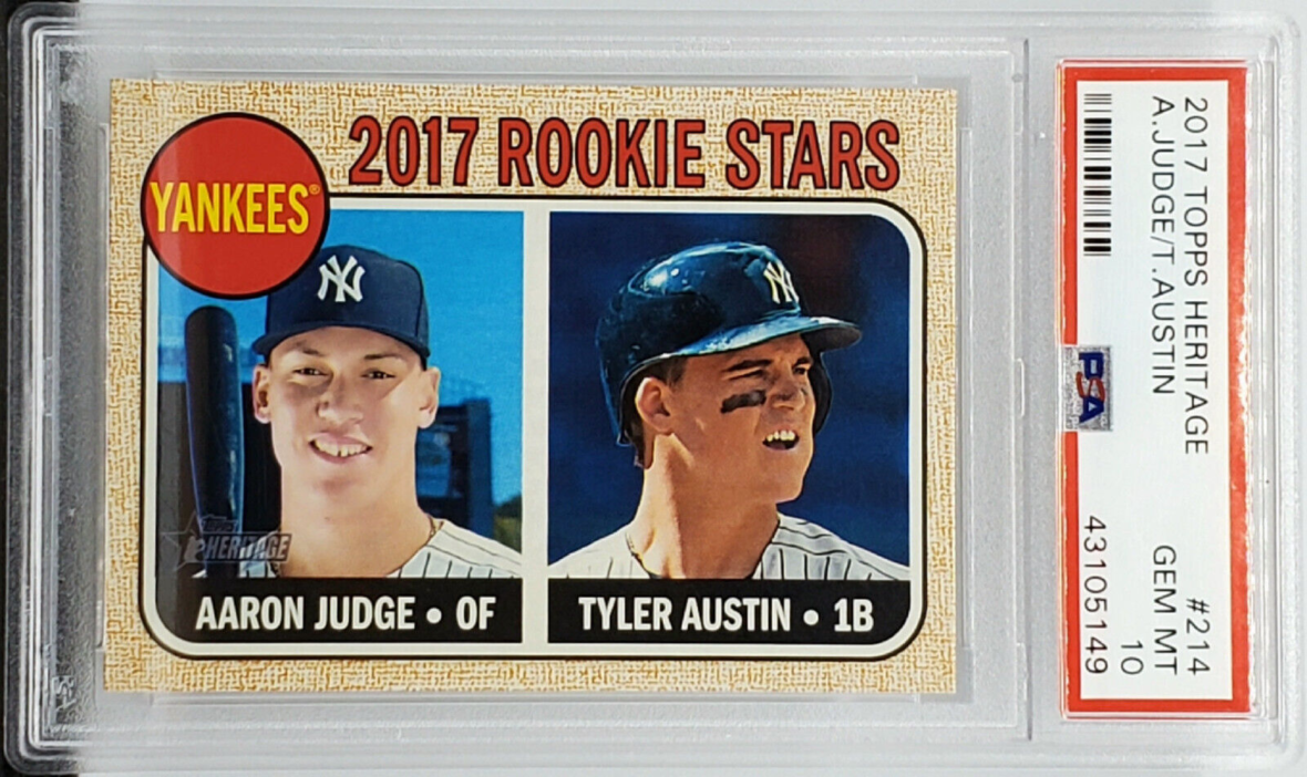 Most valuable Aaron Judge rookie cards: 2017 Topps Heritage Aaron Judge Rookie Card #214