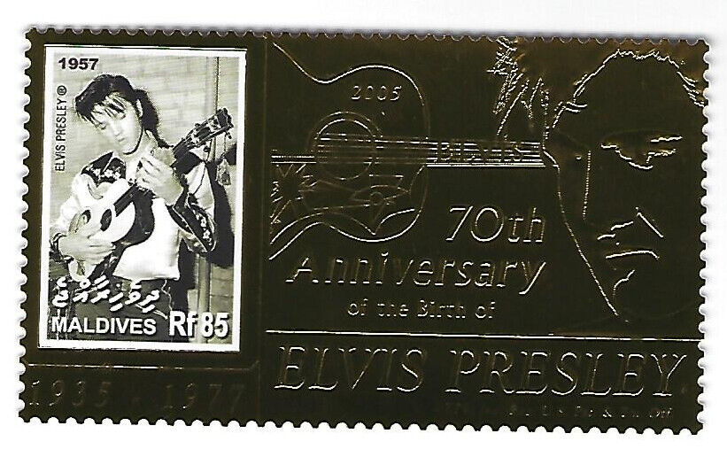 Elvis stamps worth a lot: 1993 Elvis Presley stamp sheet 