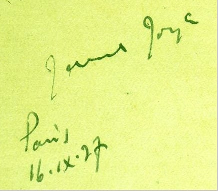 Most Expensive Signatures in History: James Joyce