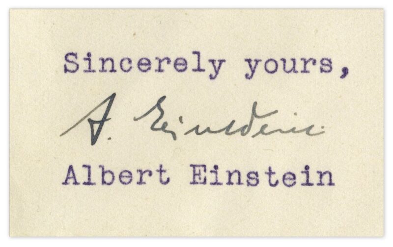 Most Expensive Signatures in History: Albert Einstein
