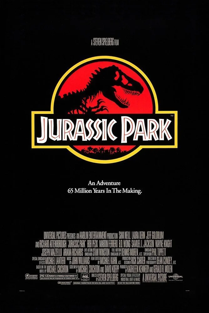 retro movie posters: jurassic park