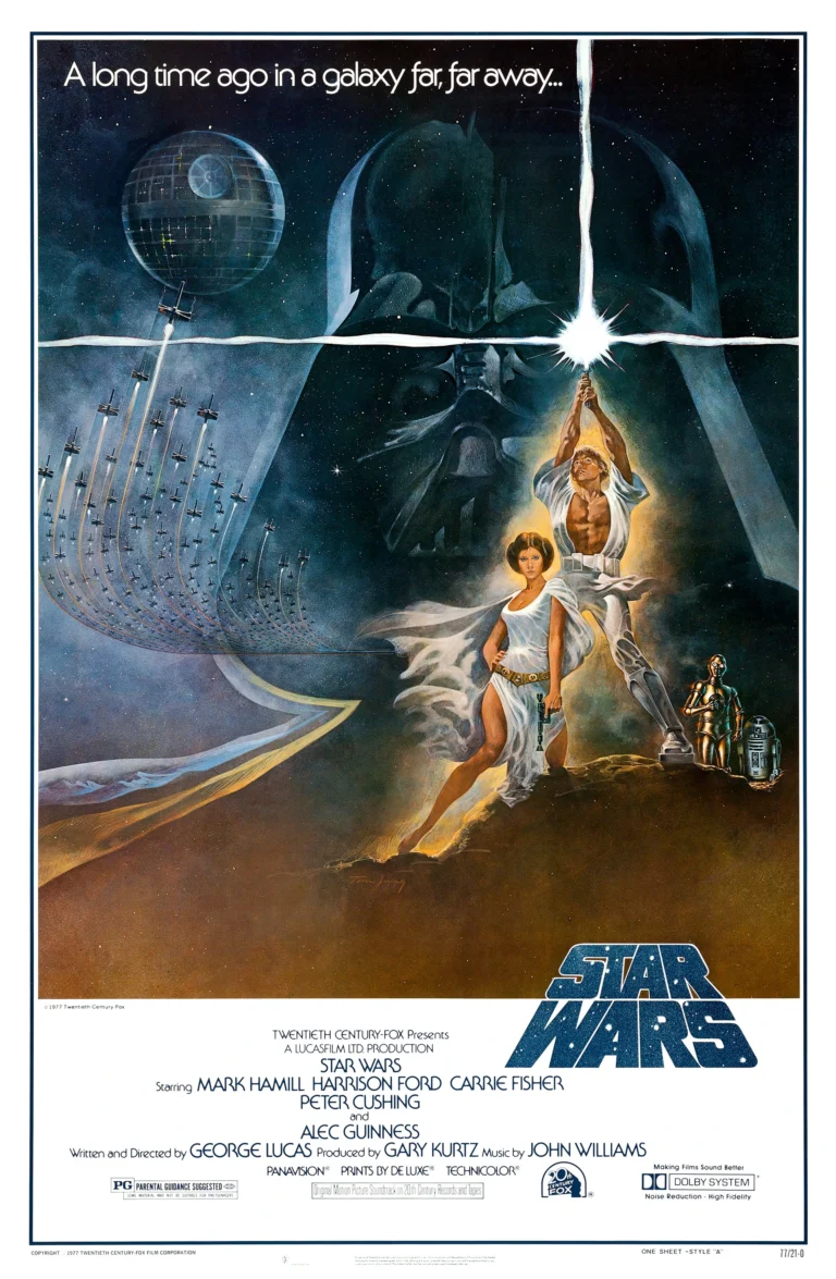 retro movie posters: star wars episode IV a new hope
