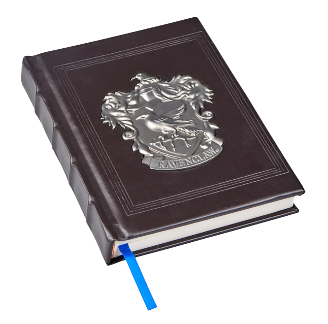 metal crest journal; Ravenclaw collectibles