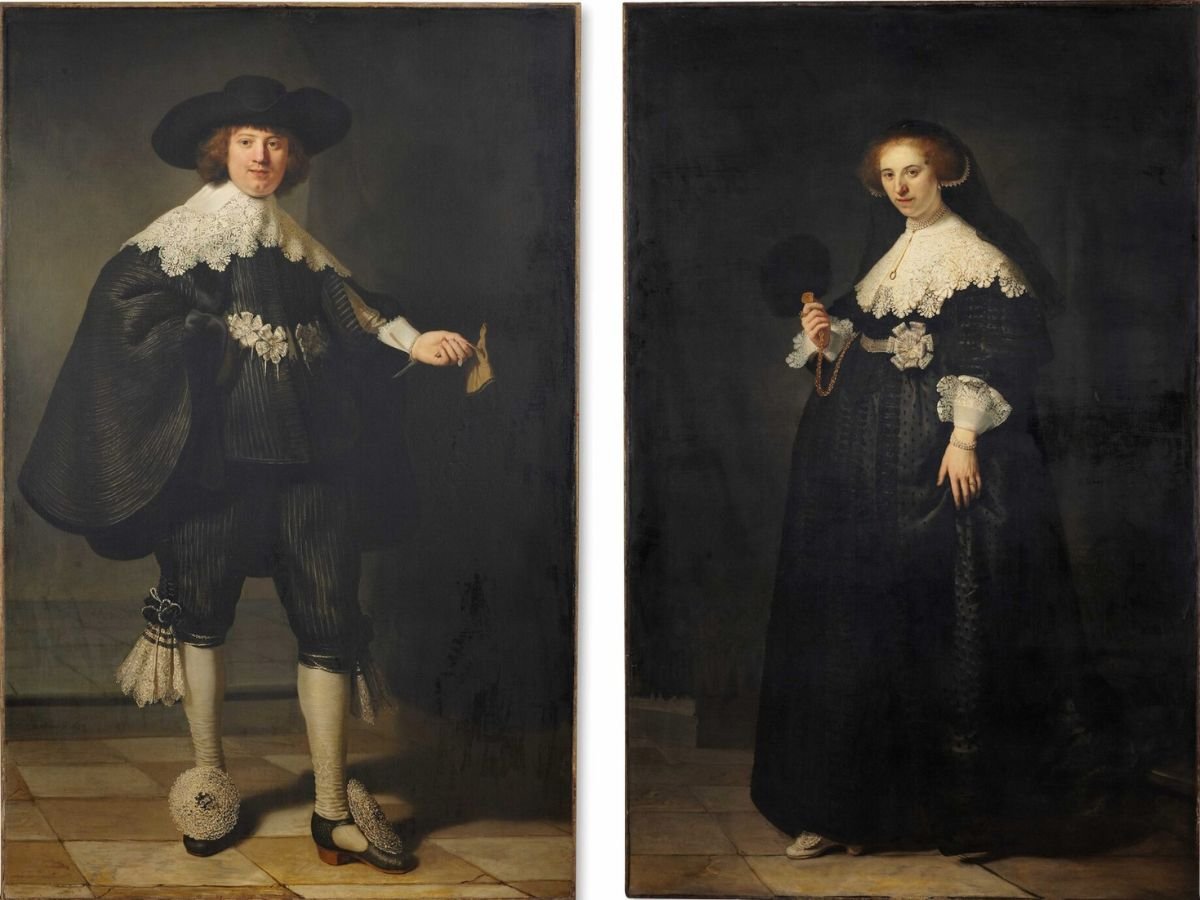 Pendant Portraits of Maerten Soolmans and Oopjen Coppit by Rembrandt
