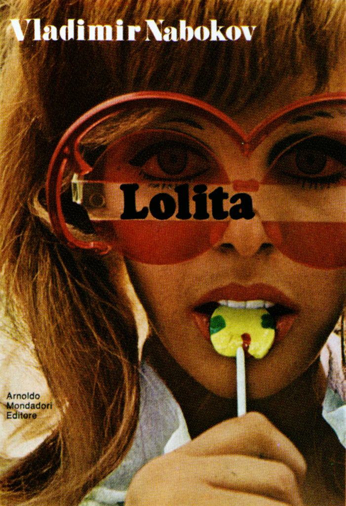 A copy of a cover of Lolita, one of the most popular novels of all time. 