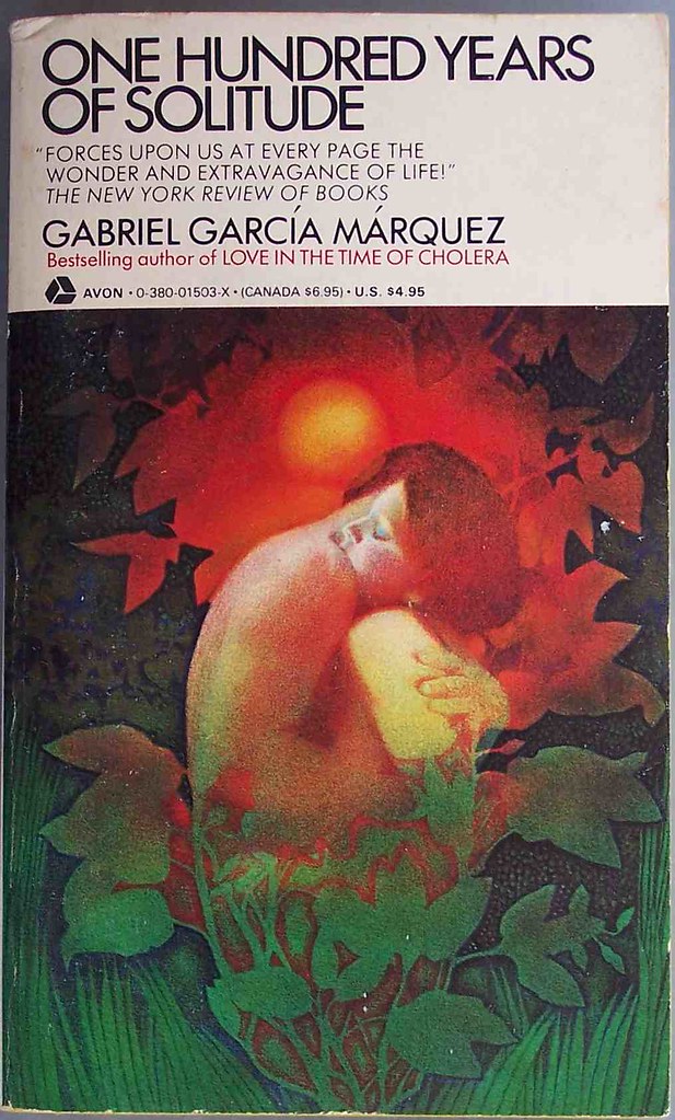 A copy of One Hundred Years of Solitude by Gabriel García Márquez, one of the most popular novels of all time. 