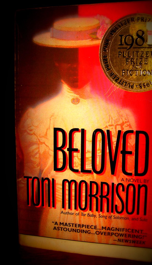 A copy of Beloved by Toni Morrison, one of the most popular novels of all time. 