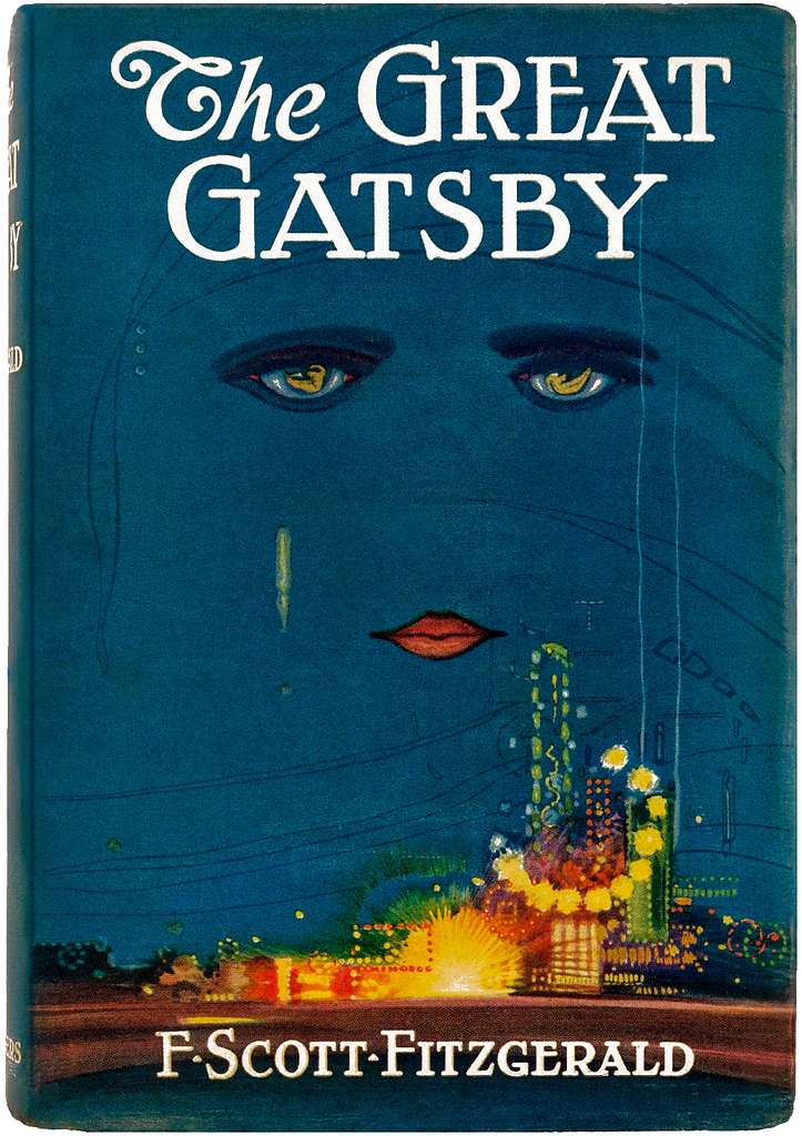 A copy of The Great Gatsby by F. Scott Fitzgerald, one of the most popular novels of all time. 