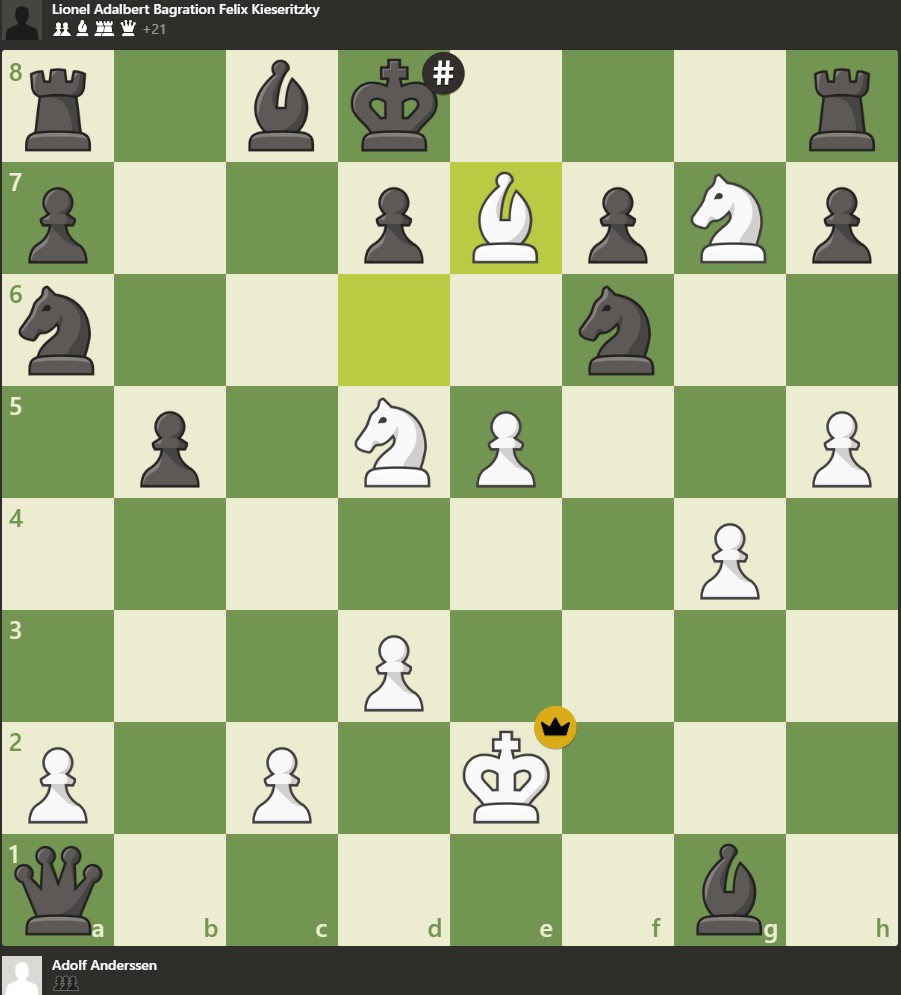 Anderssen vs Kieseritzky 1851 Chess