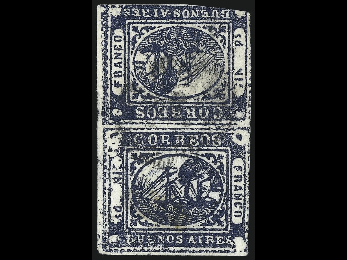 Buenos Aires 1p Tete-Beche 1859 Wiki Commons
