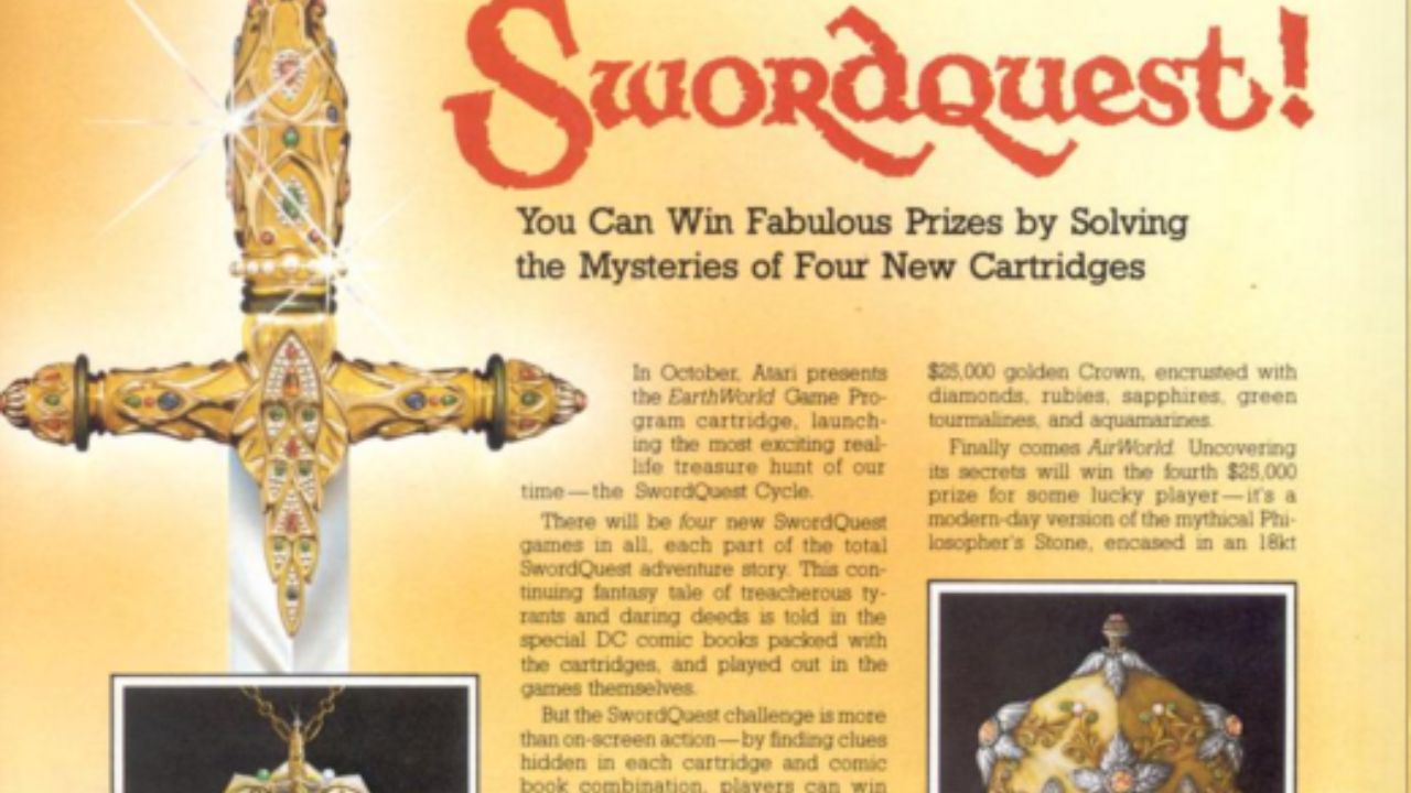 Swordquest Memorabilia Atari Archive