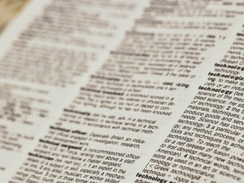 Dictionary Unsplash