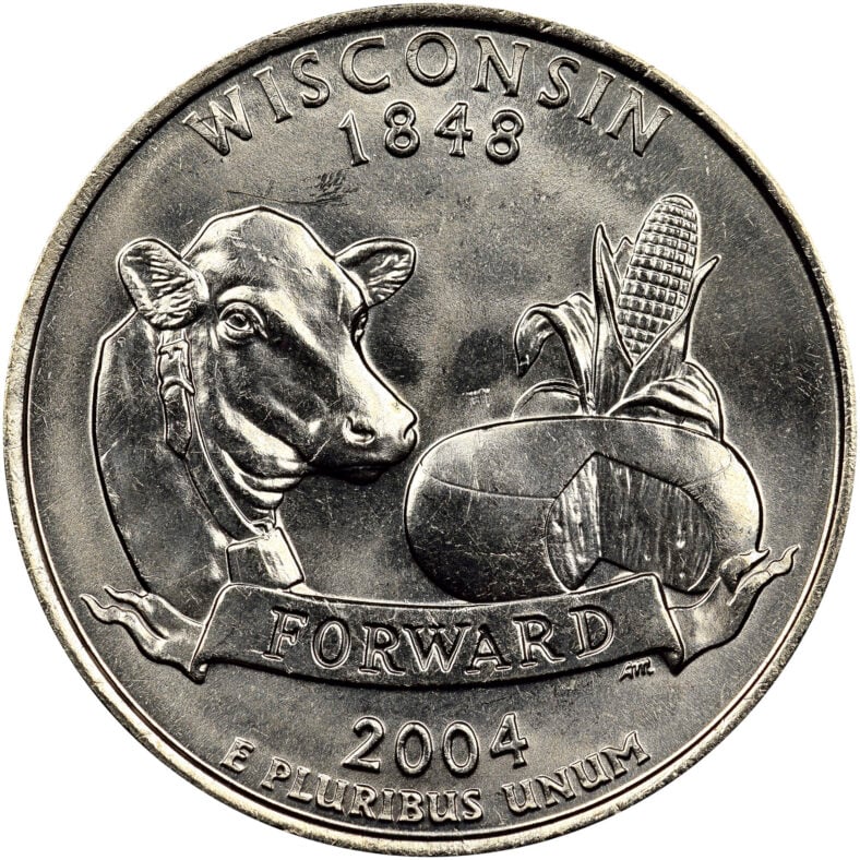 2004 D Wisconsin Extra Leaf Low/High Quarter