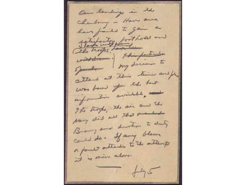 D-Day Message National Archives