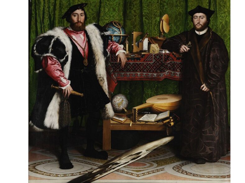 The Ambassadors by Hans Holbein the Younger Wiki Commons