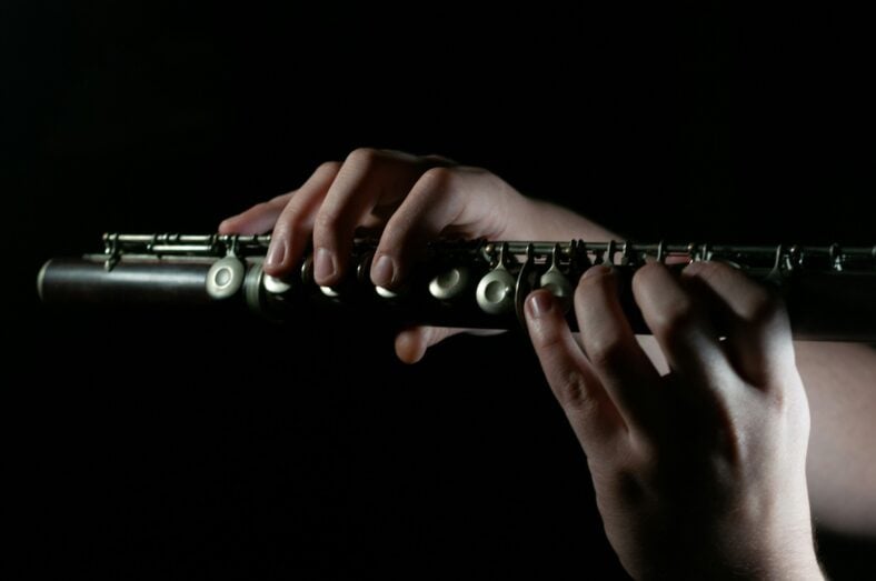 flute with player's hands