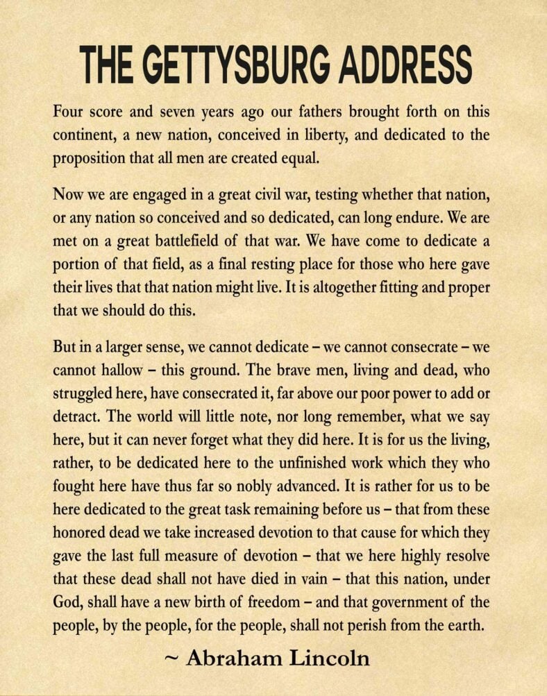 the gettysburg address